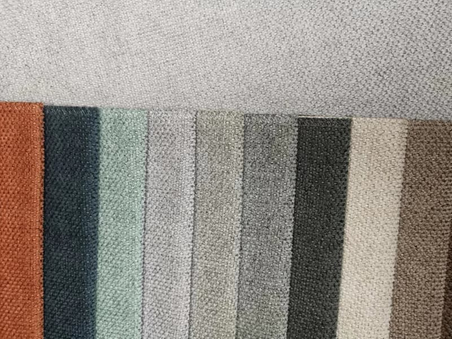 Thiết kế mới Vải sofa Chenille dệt trơn cho cung điện